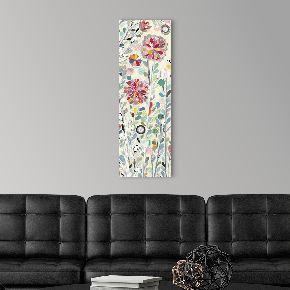 A modern room featuring Spring Blossoms III