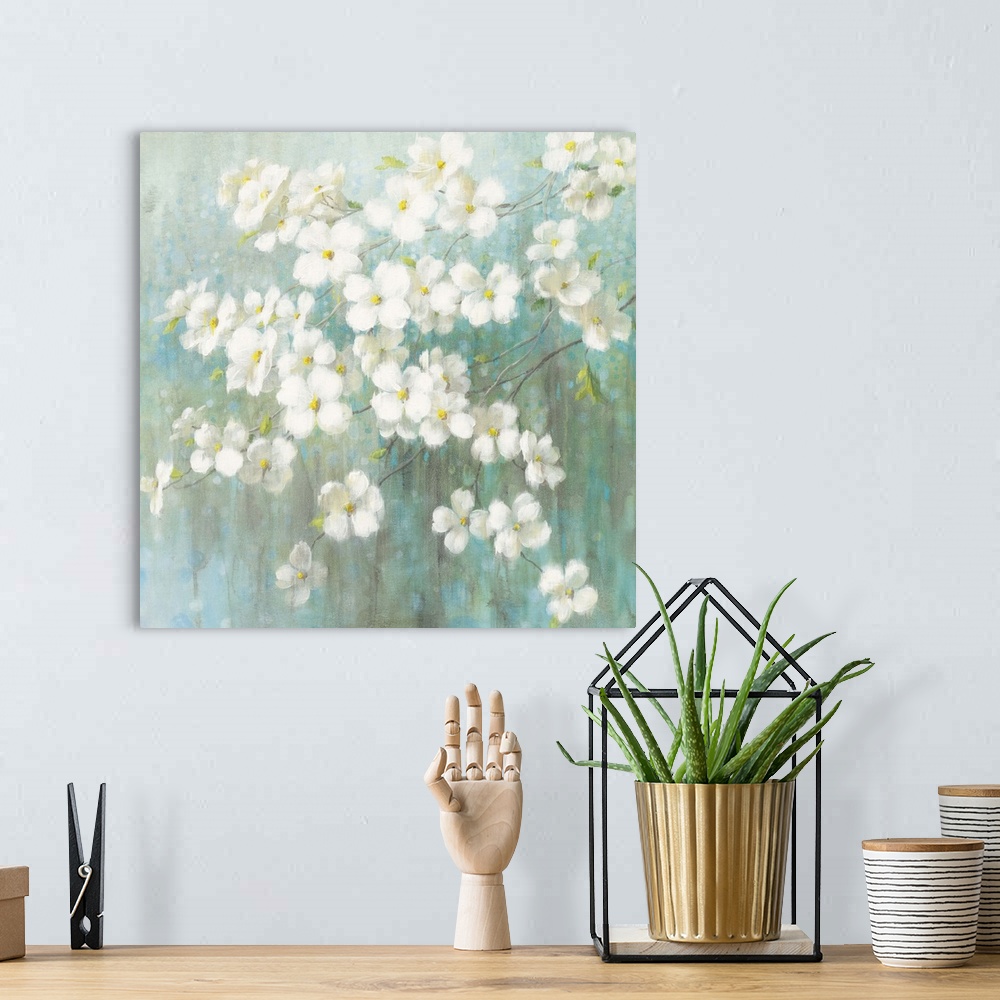 A bohemian room featuring Spring Dream I Abstract