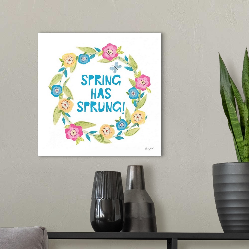 A modern room featuring Spring Has Sprung II