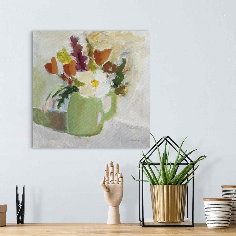 A bohemian room featuring Spring In A Green Pitcher