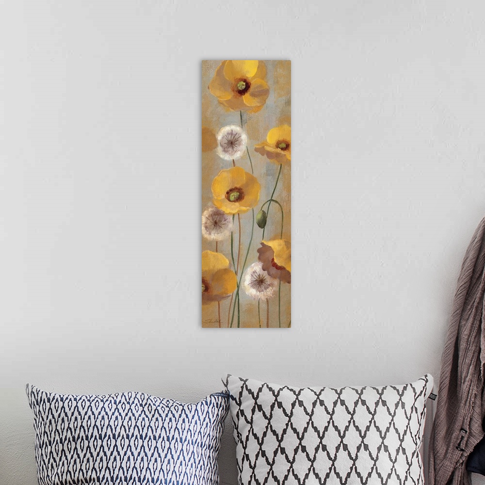 A bohemian room featuring Spring Poppies I
