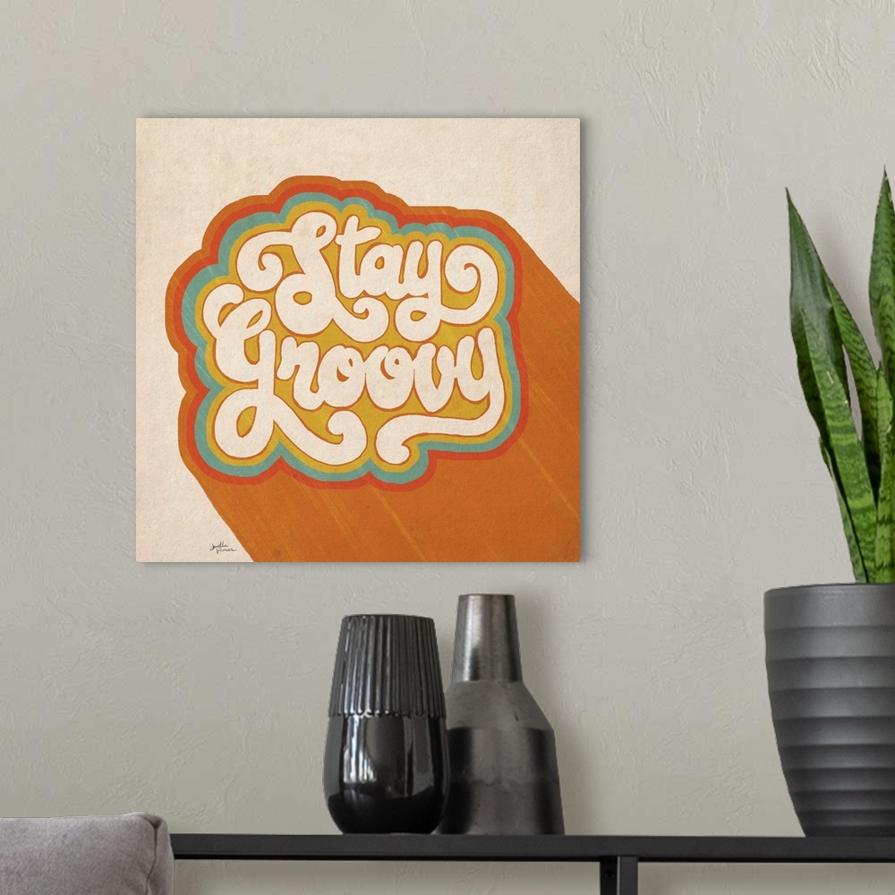 A modern room featuring Stay Groovy I