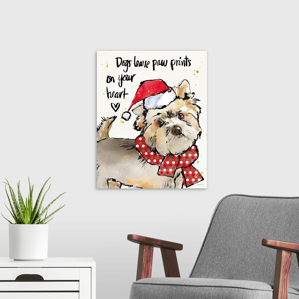 A modern room featuring Strike a Paws VII Christmas