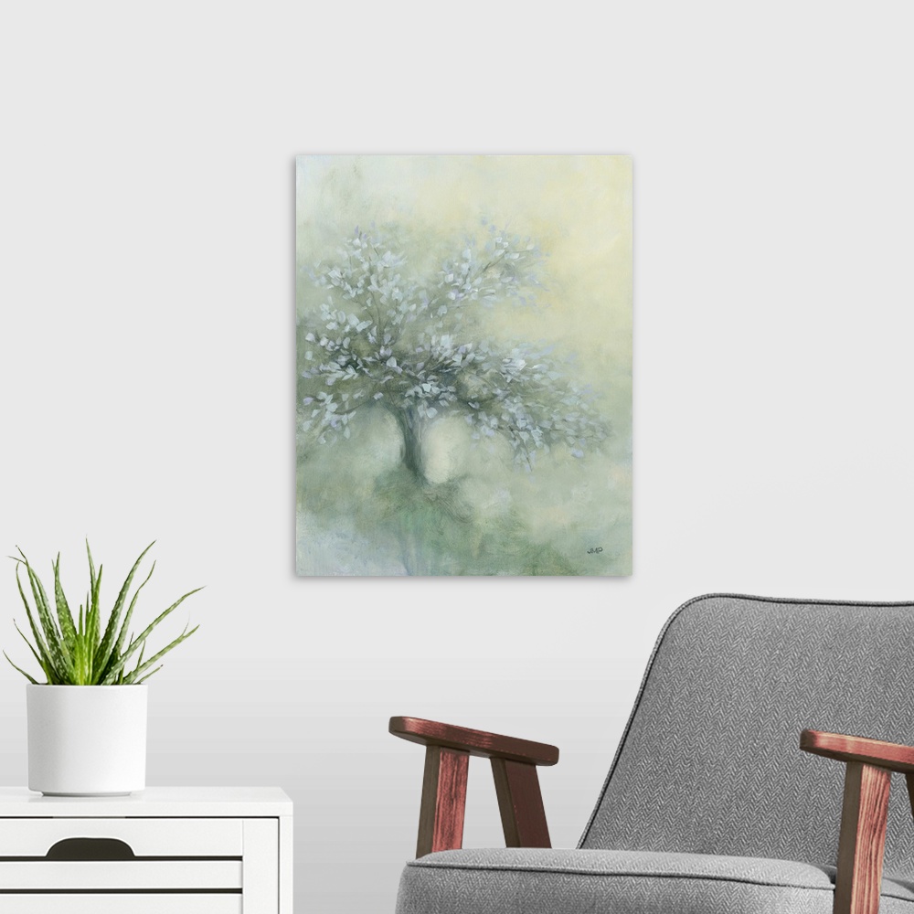 A modern room featuring Subtle Tree I
