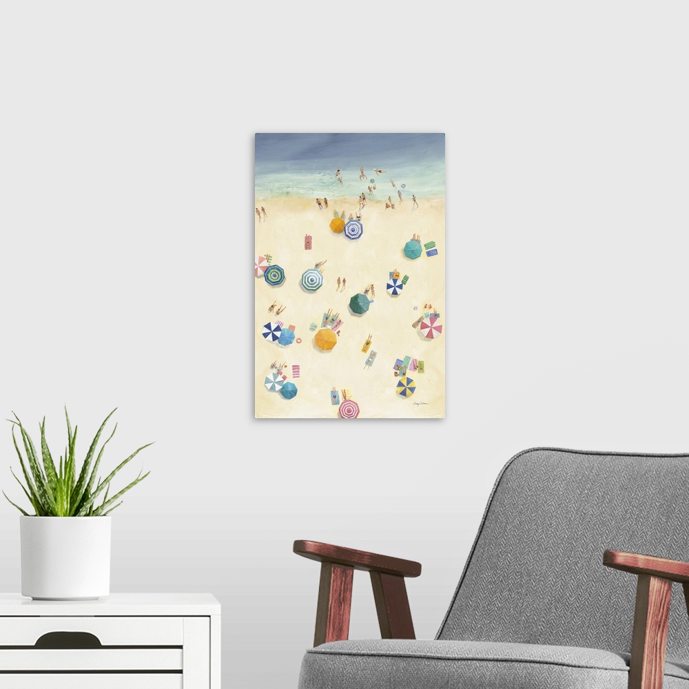 A modern room featuring Summer Beach Fun II Bright