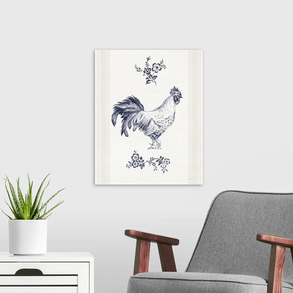 A modern room featuring Summer Chickens I