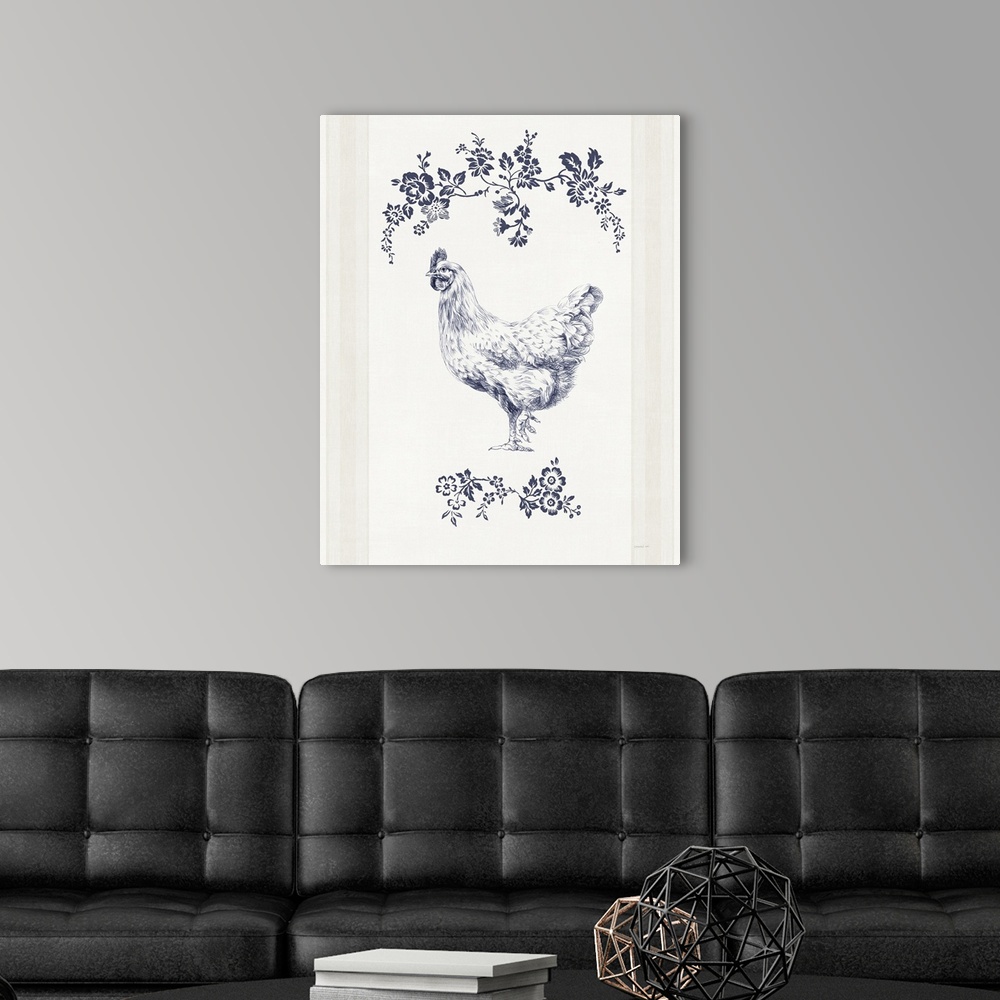 A modern room featuring Summer Chickens II