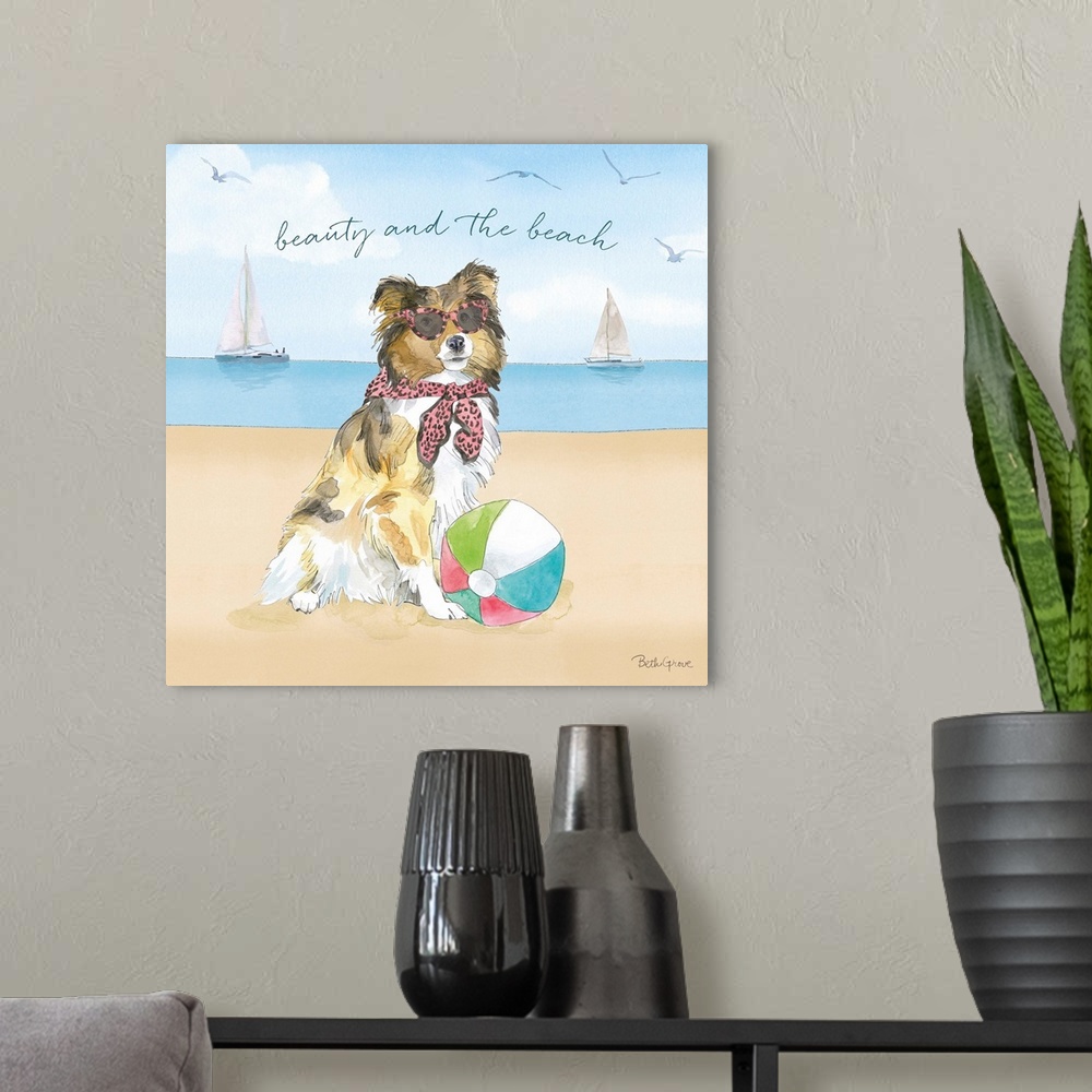 A modern room featuring Summer Paws V