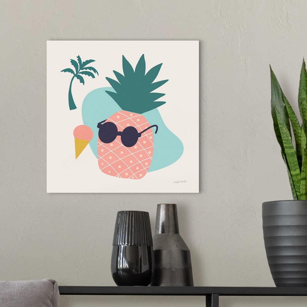 A modern room featuring Sunny Pineapple II