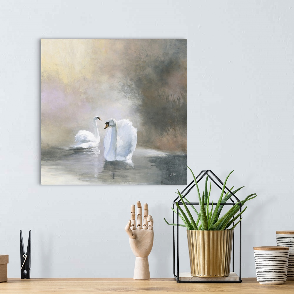 A bohemian room featuring Swans In Mist