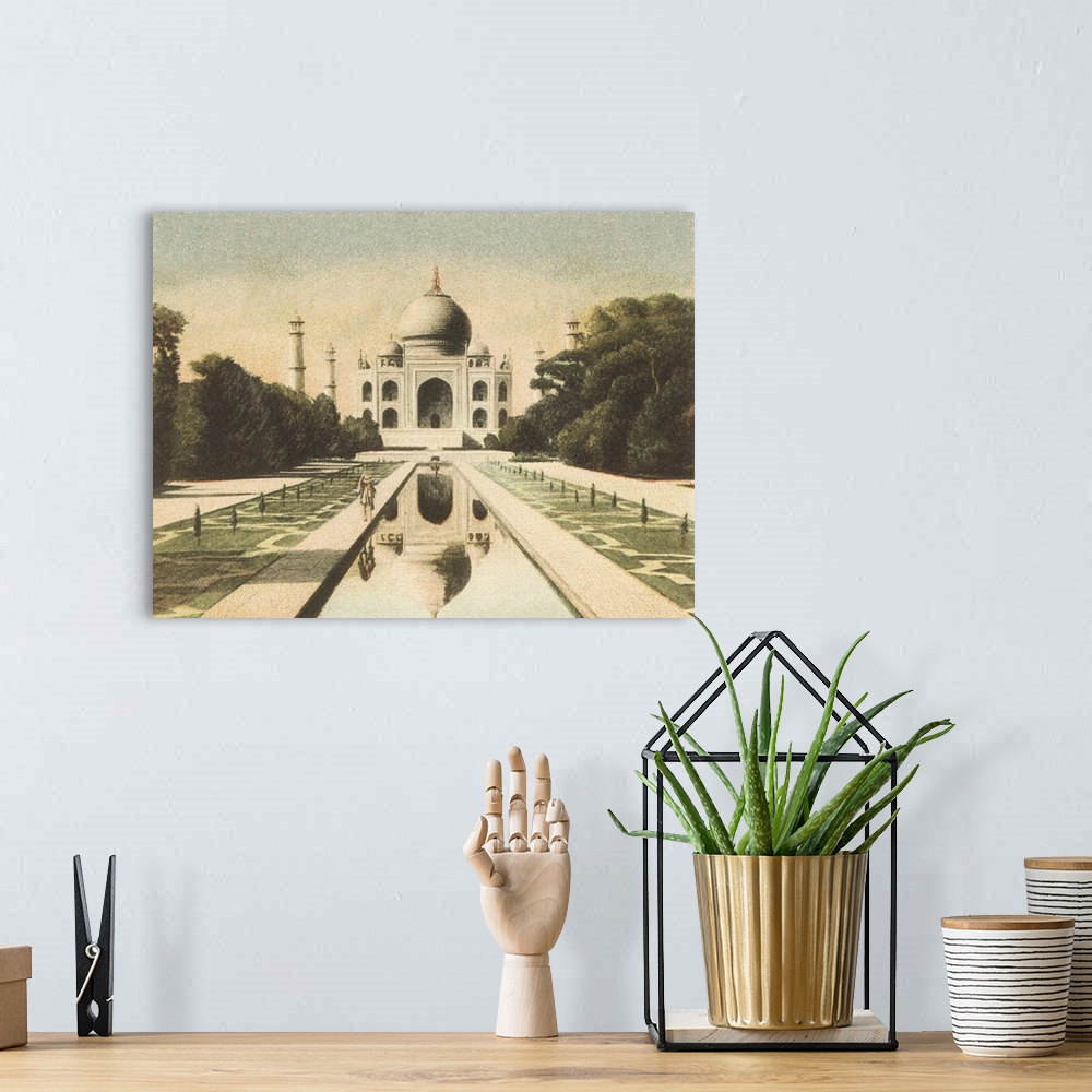 A bohemian room featuring Taj Mahal Postcard I