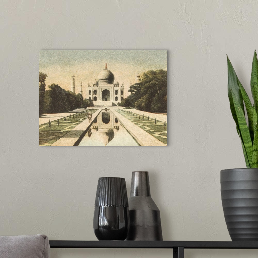 A modern room featuring Taj Mahal Postcard I