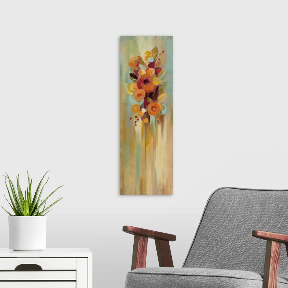 A modern room featuring Tall Autumn Flowers I