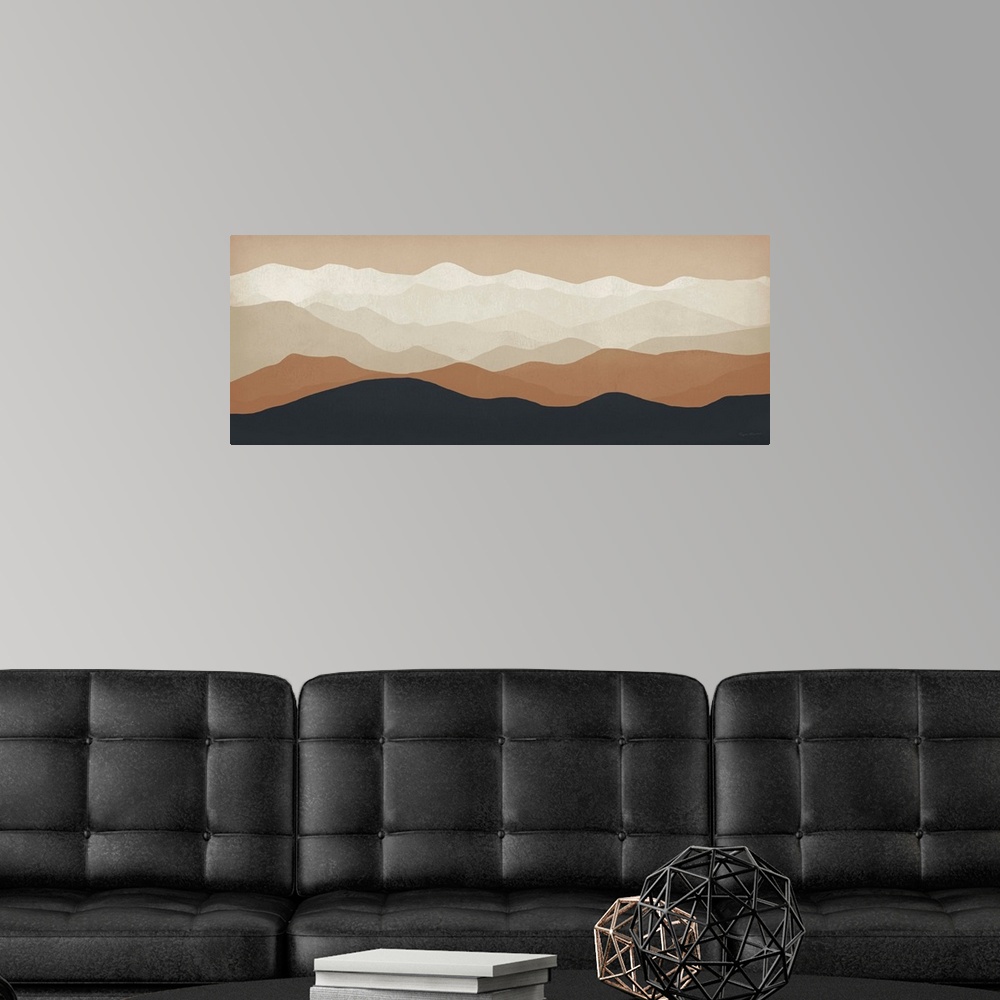 A modern room featuring Terra Cotta Sky Mountains