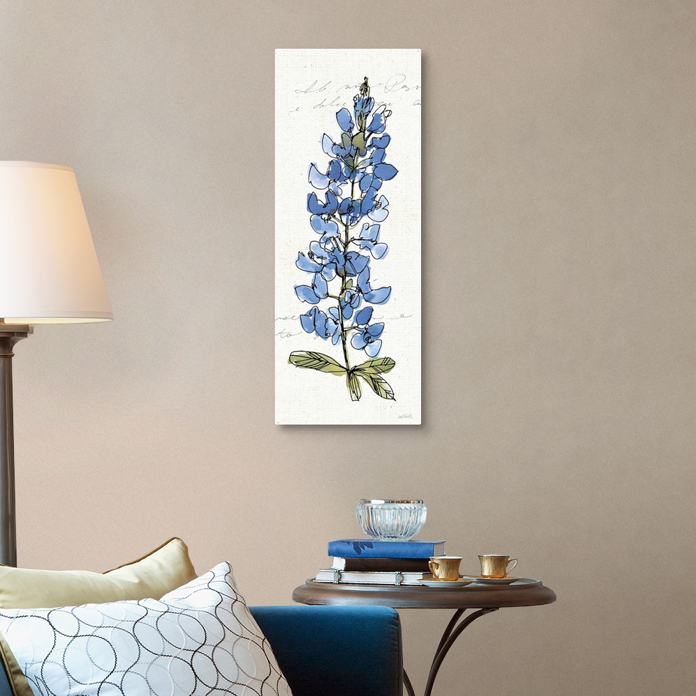 A traditional room featuring Texas Bluebonnet III