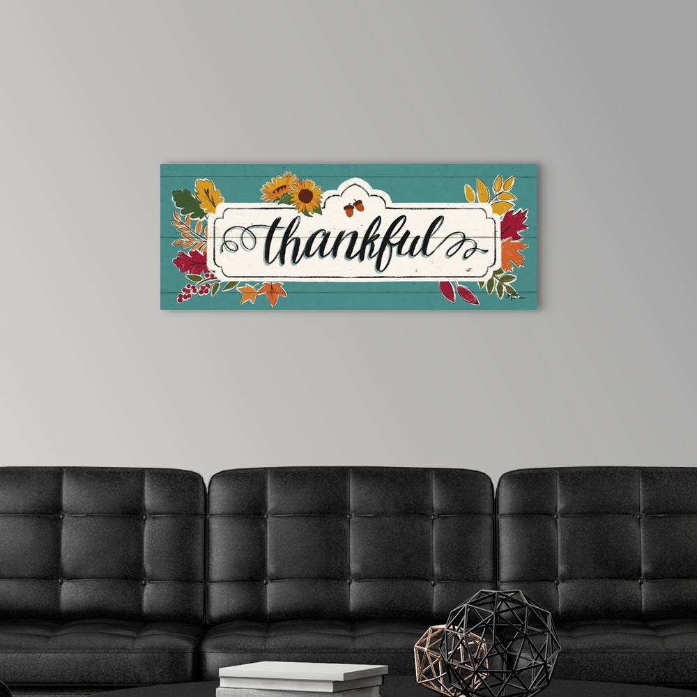 A modern room featuring Thankful IV Turquoise