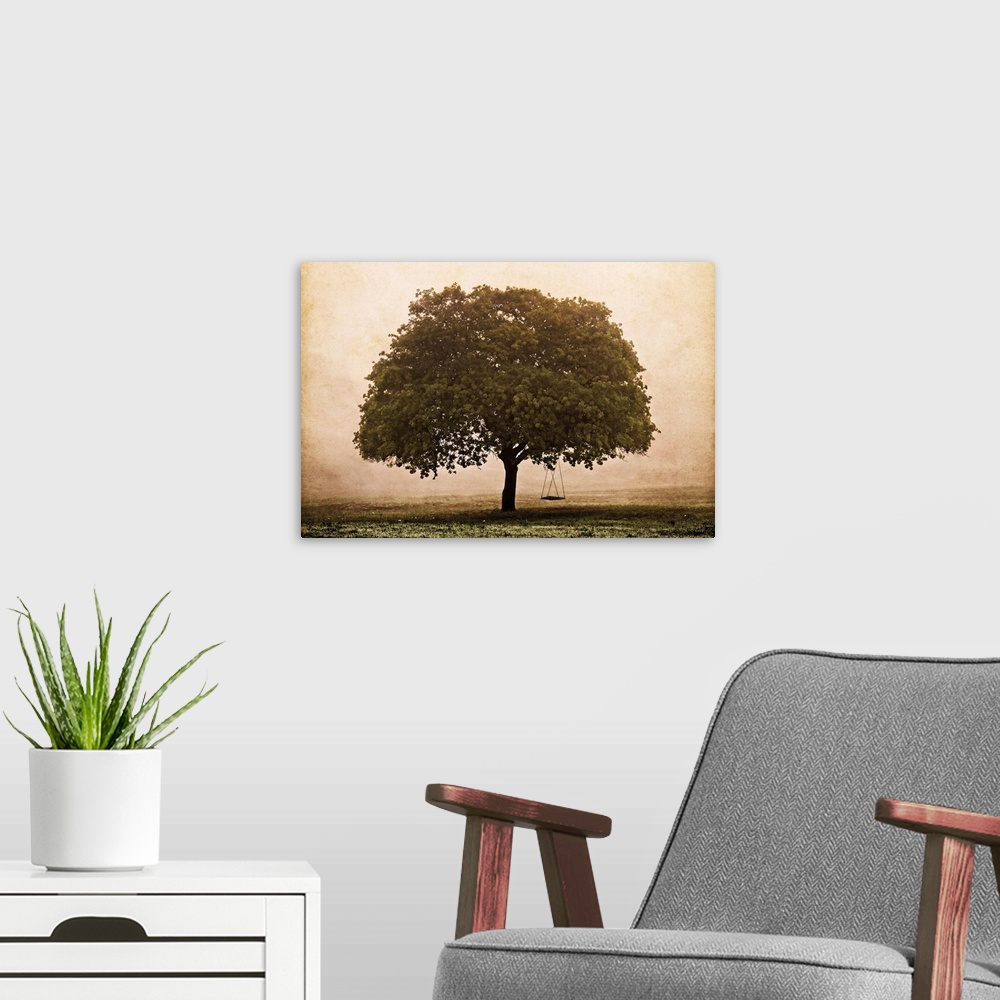 A modern room featuring The Hopeful Oak