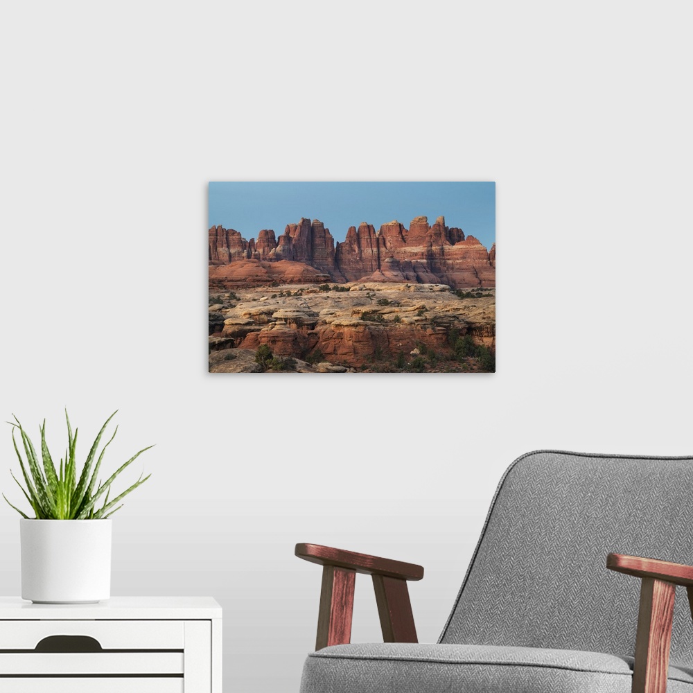 A modern room featuring The Needles, Canyonlands National Park Utah