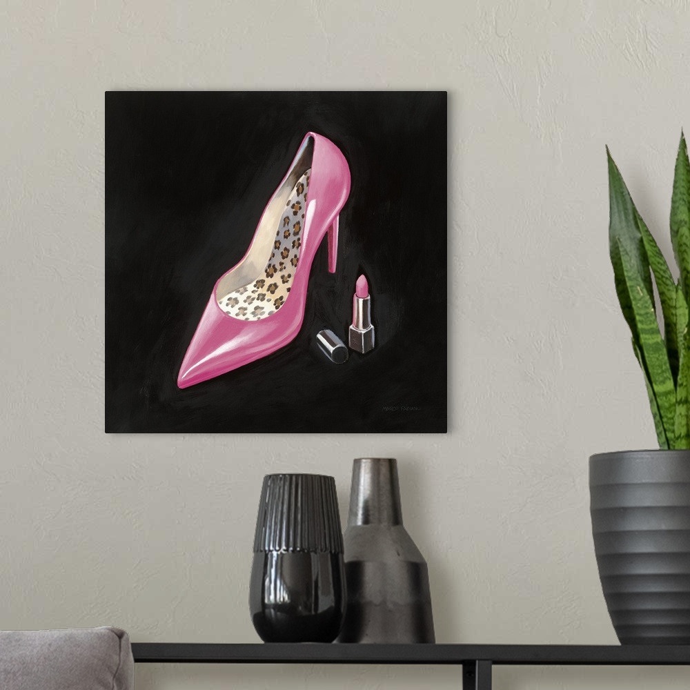 A modern room featuring The Pink Shoe II Crop