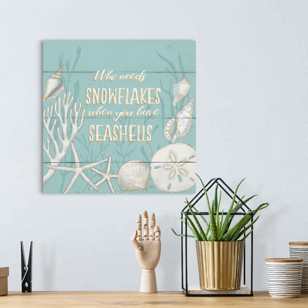 A bohemian room featuring Tranquil Morning II Snowflakes