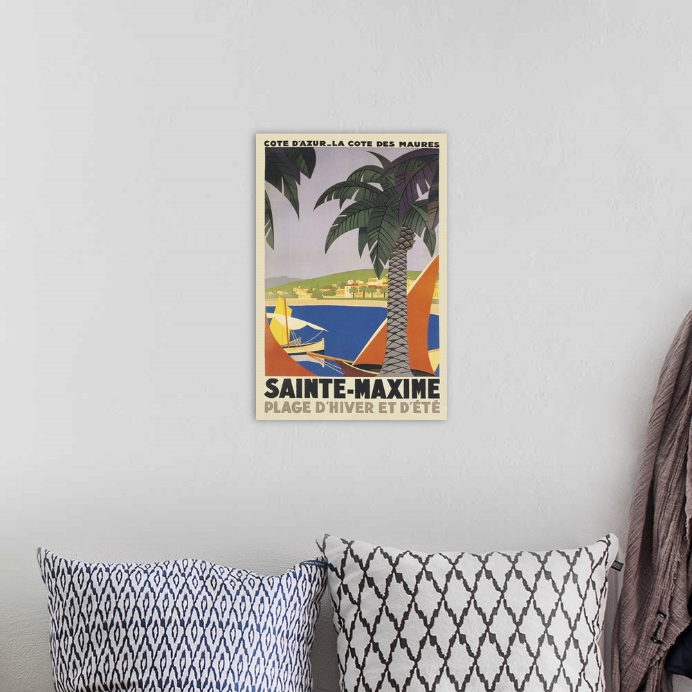 A bohemian room featuring Travel Poster I