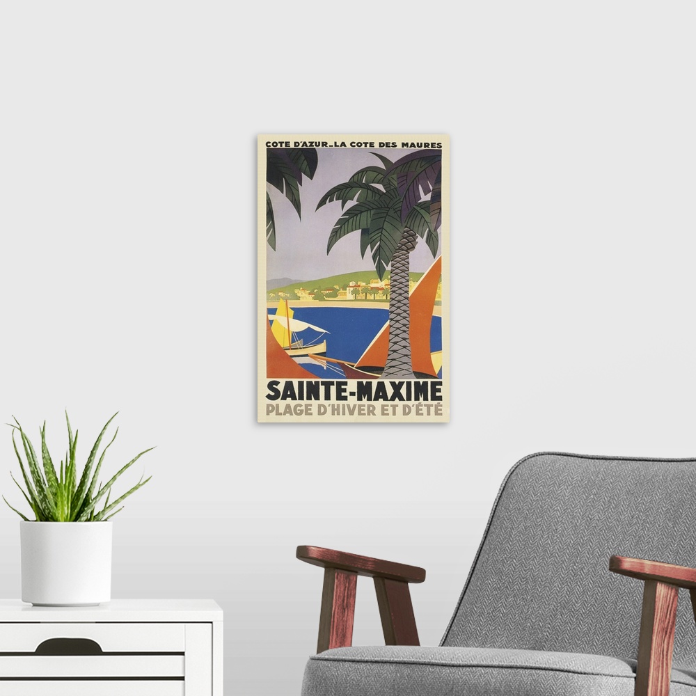 A modern room featuring Travel Poster I