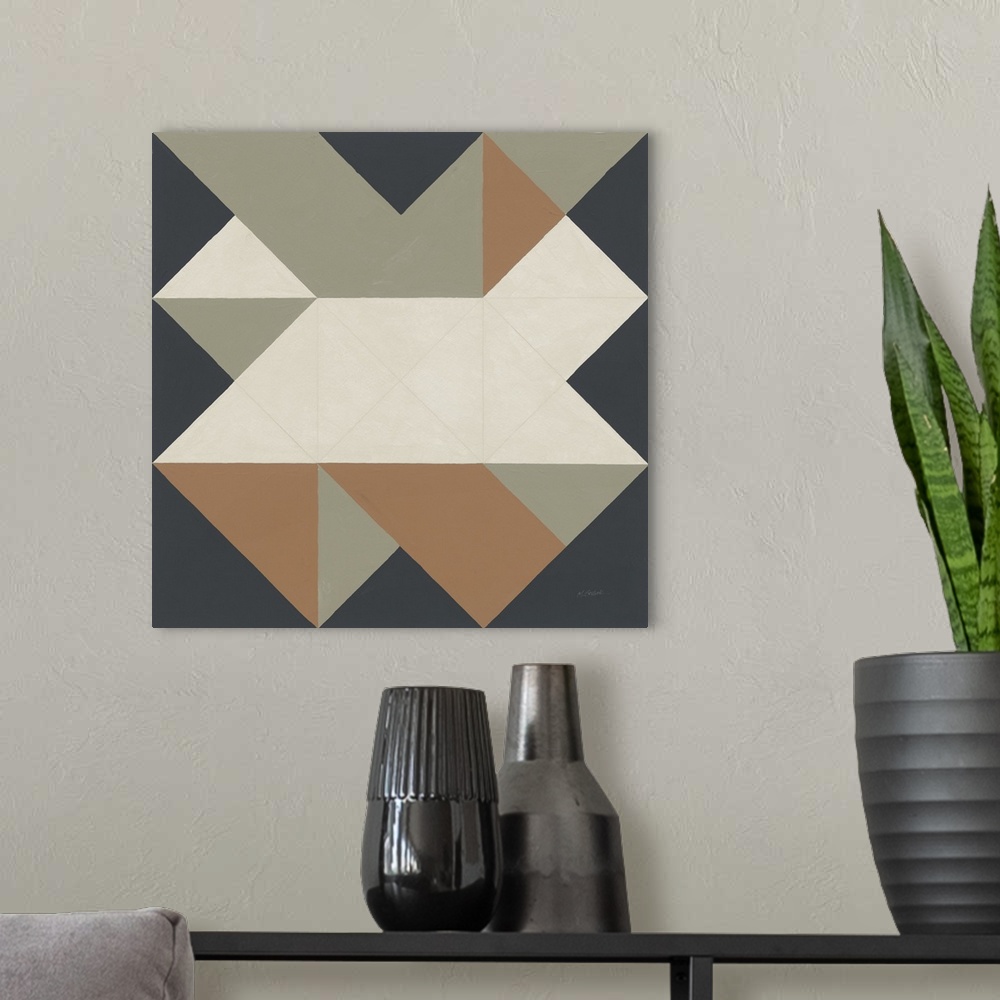 A modern room featuring Triangles III Highland