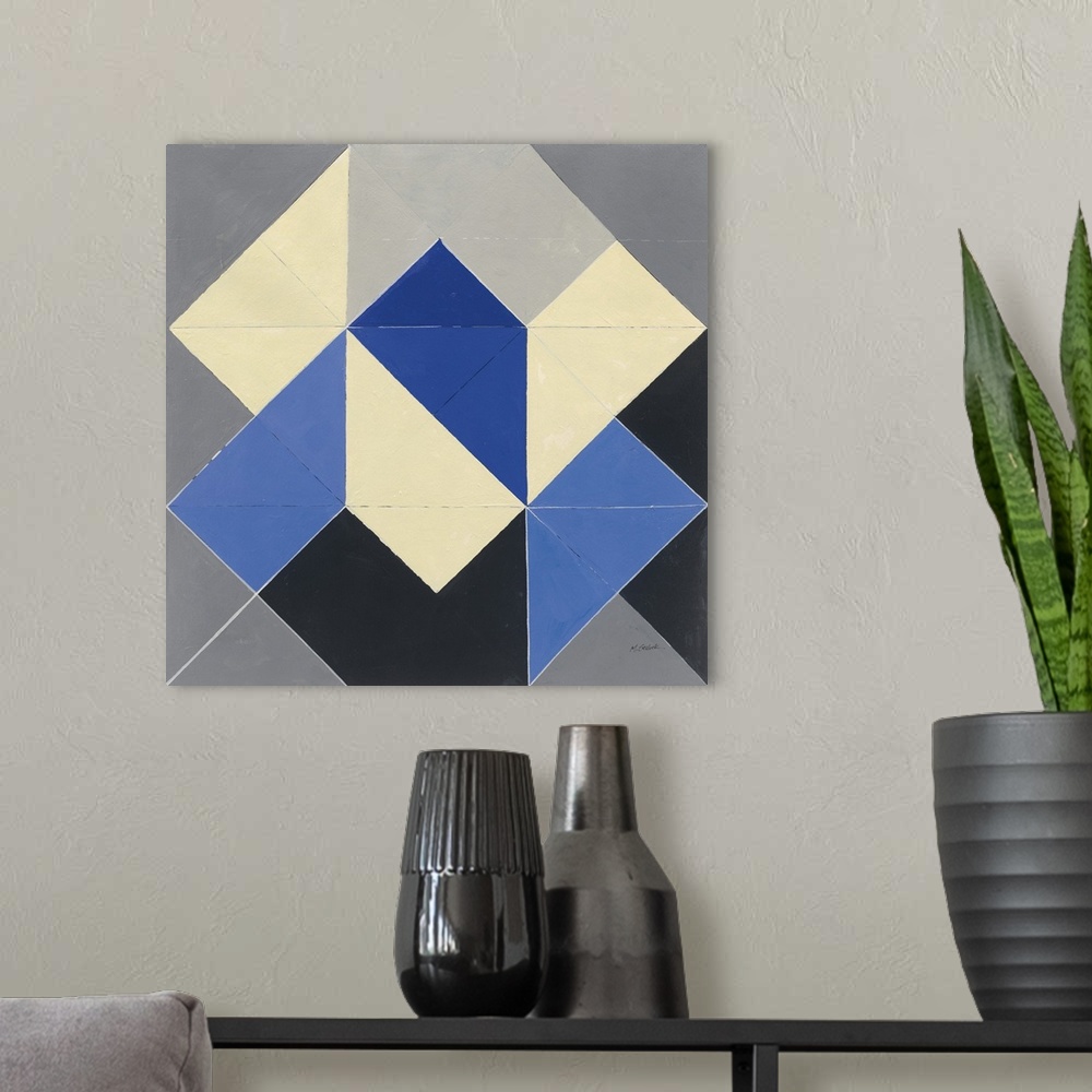 A modern room featuring Triangles IV