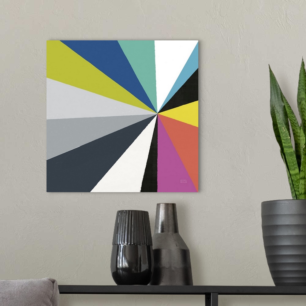 A modern room featuring Triangulawesome Color III