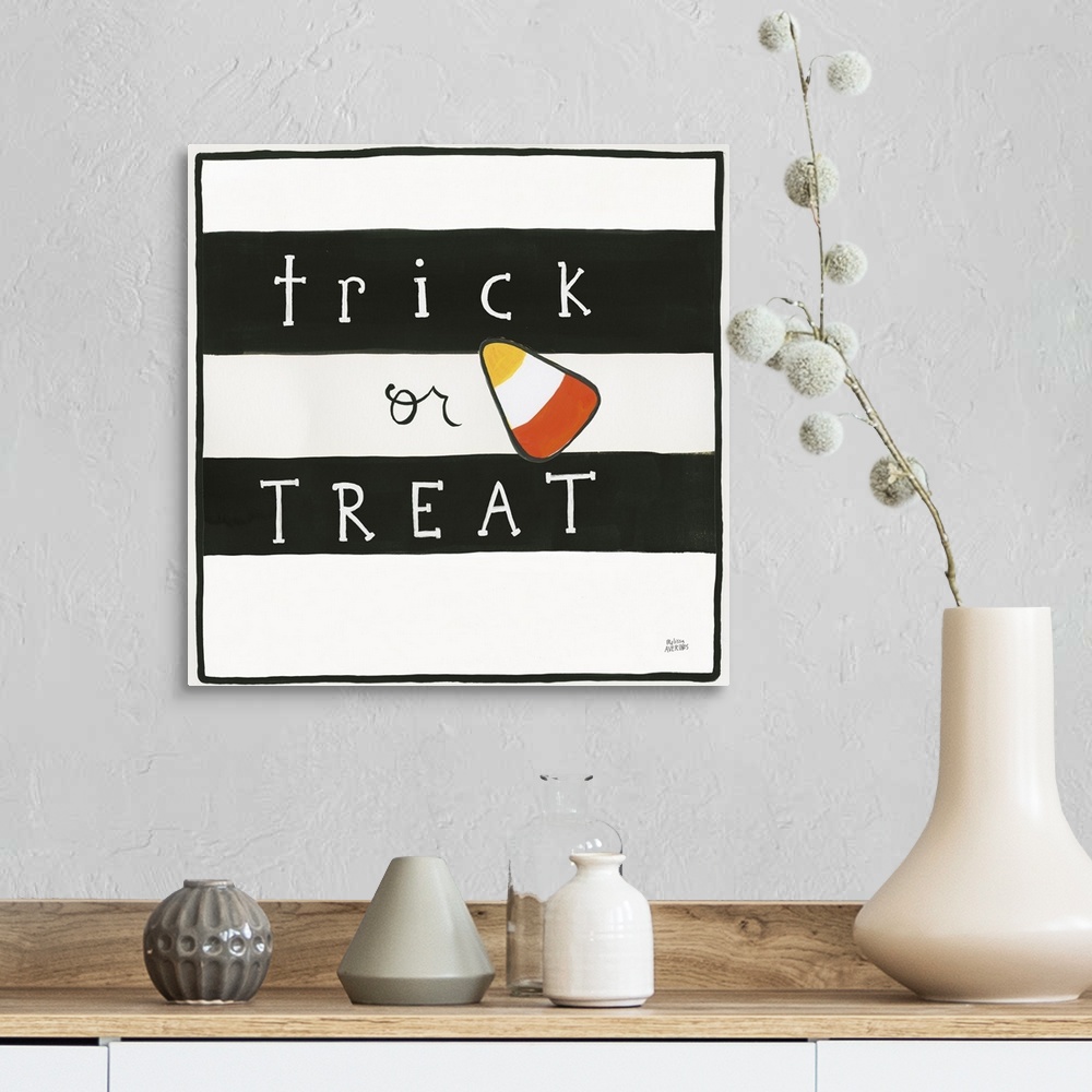 A farmhouse room featuring Trick or Treat
