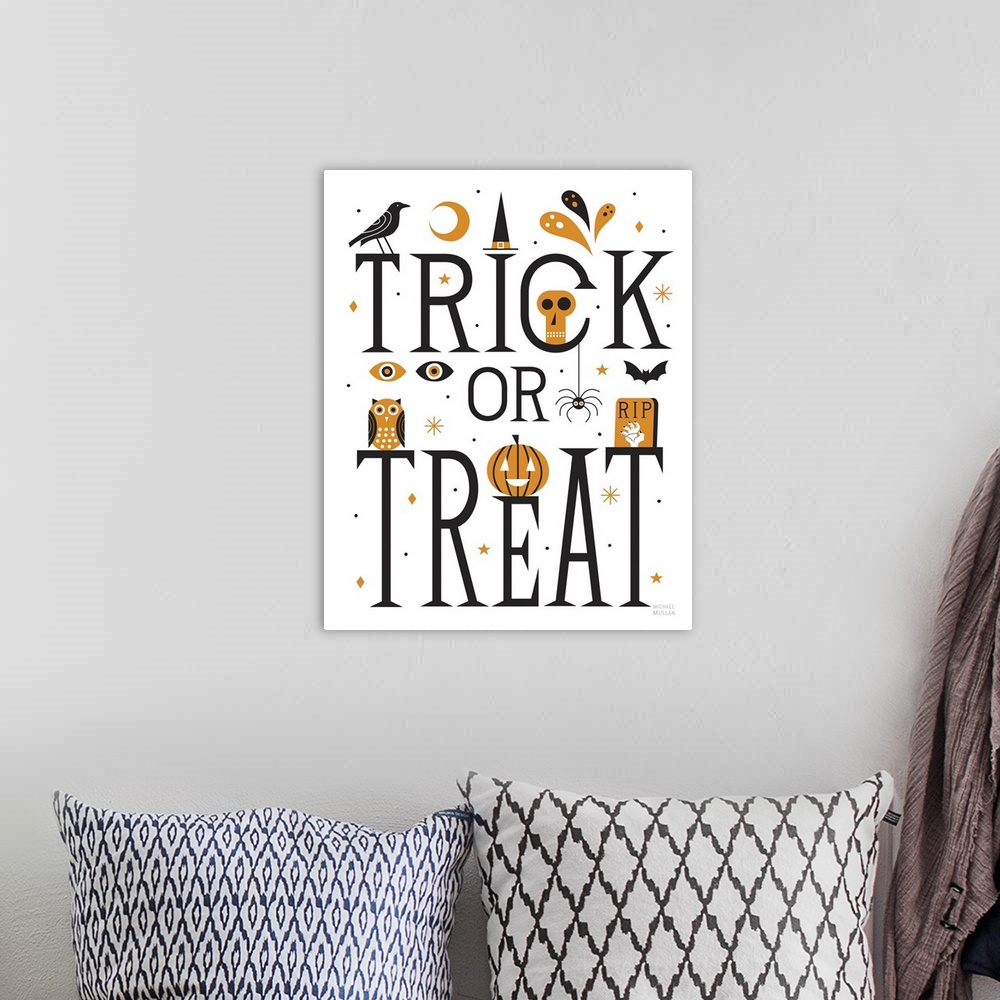 A bohemian room featuring Trick or Treat I Bright White