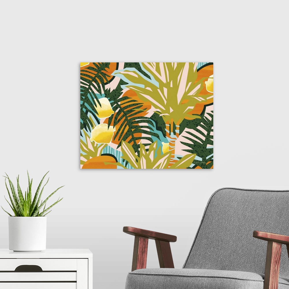 A modern room featuring Tropical Coconut Citrus