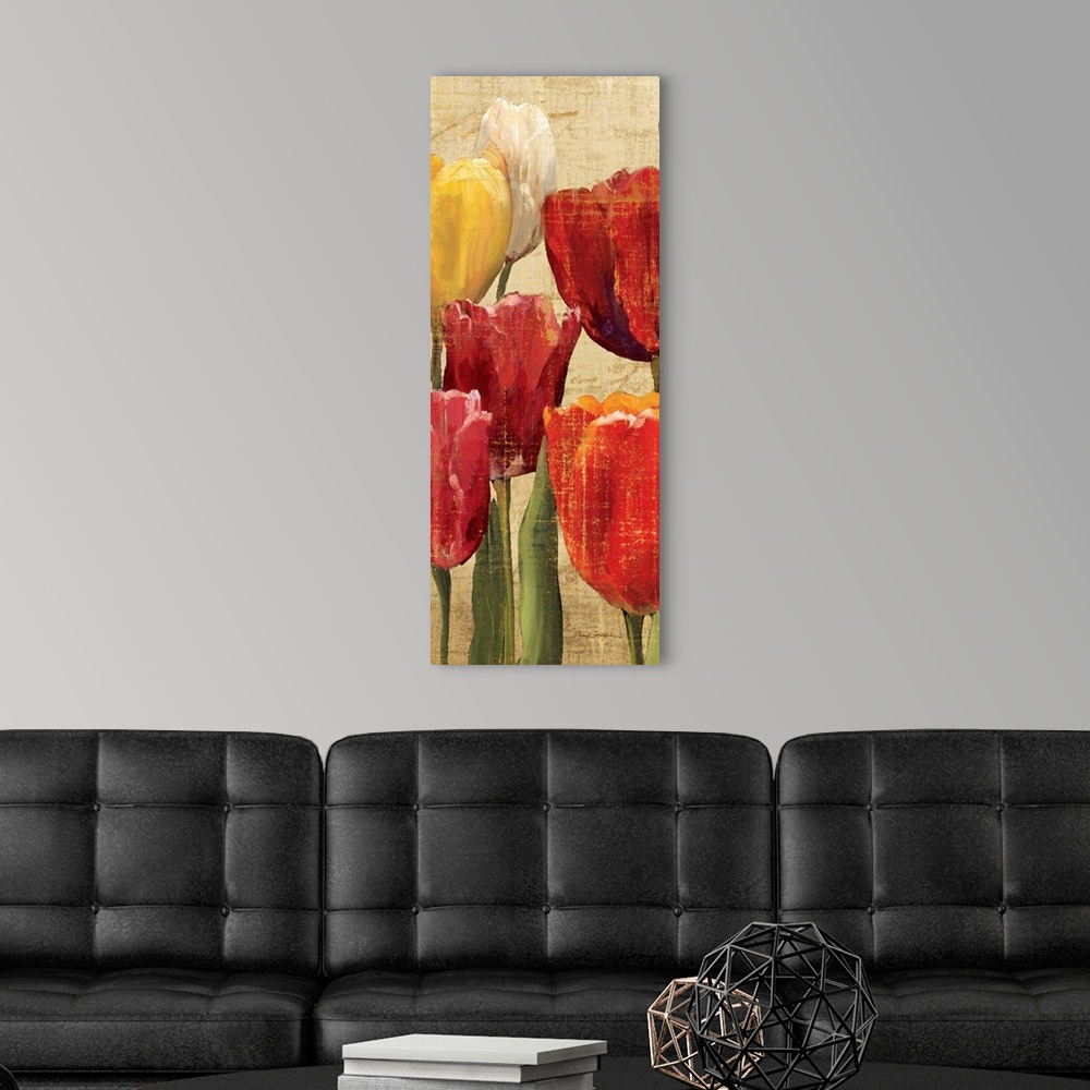 A modern room featuring Tulip Fantasy on Cream III