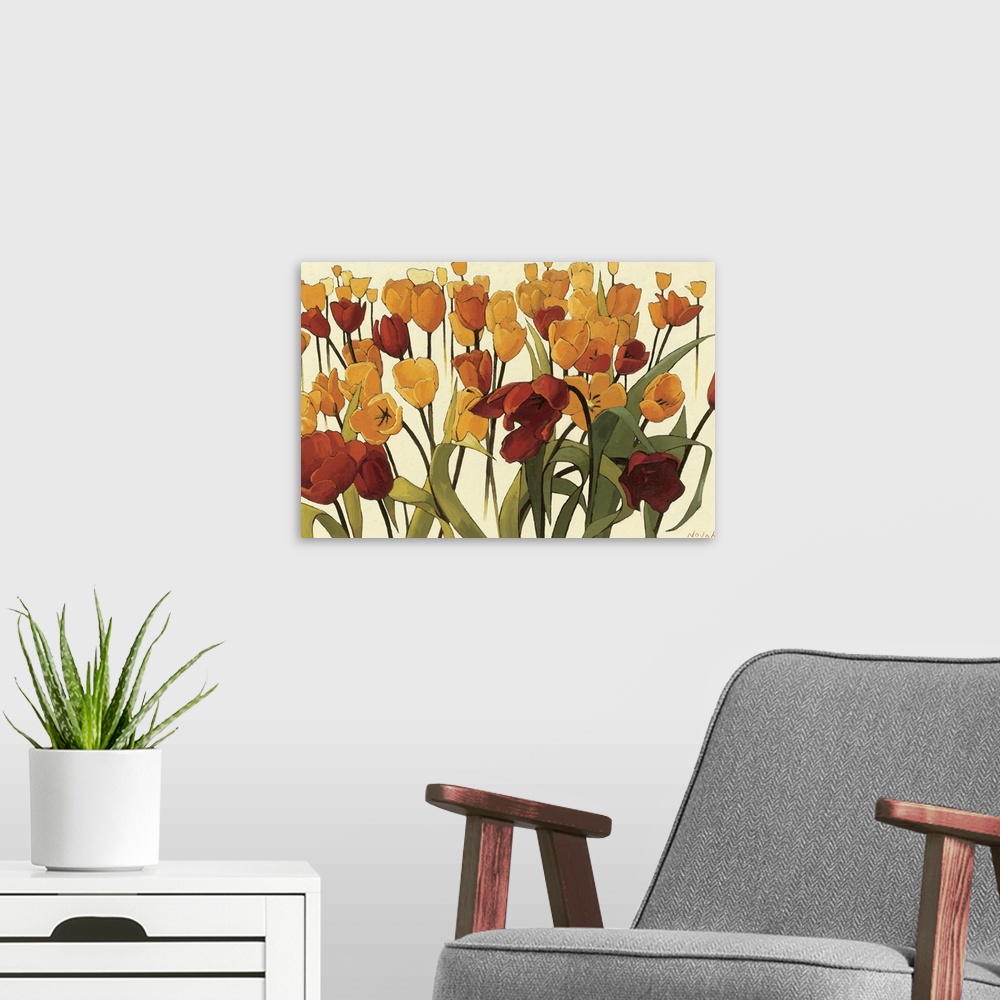 A modern room featuring Tulipomania