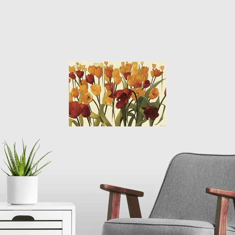 A modern room featuring Tulipomania