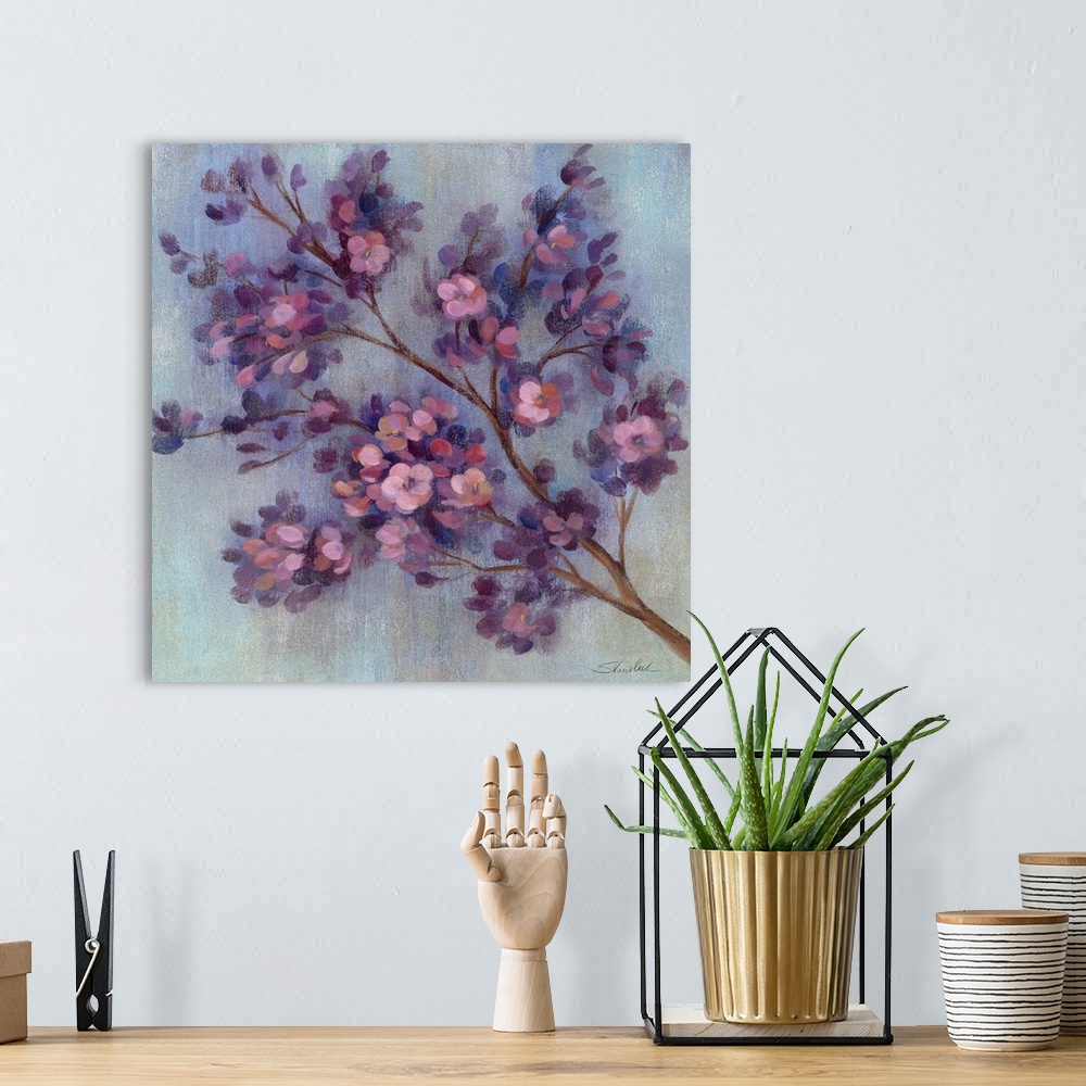 A bohemian room featuring Twilight Cherry Blossoms II