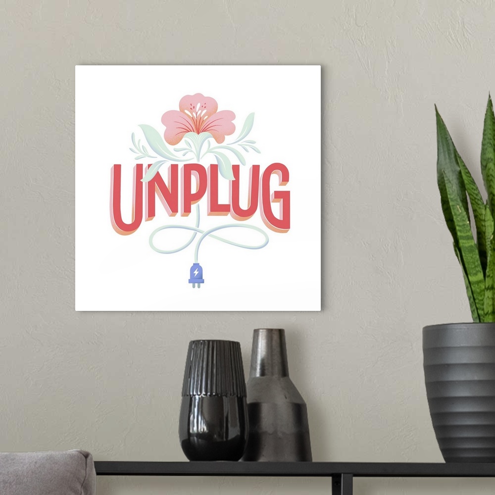 A modern room featuring Unplug