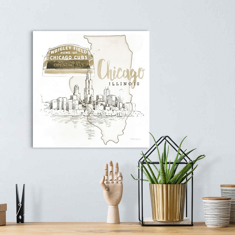 A bohemian room featuring US Cities II