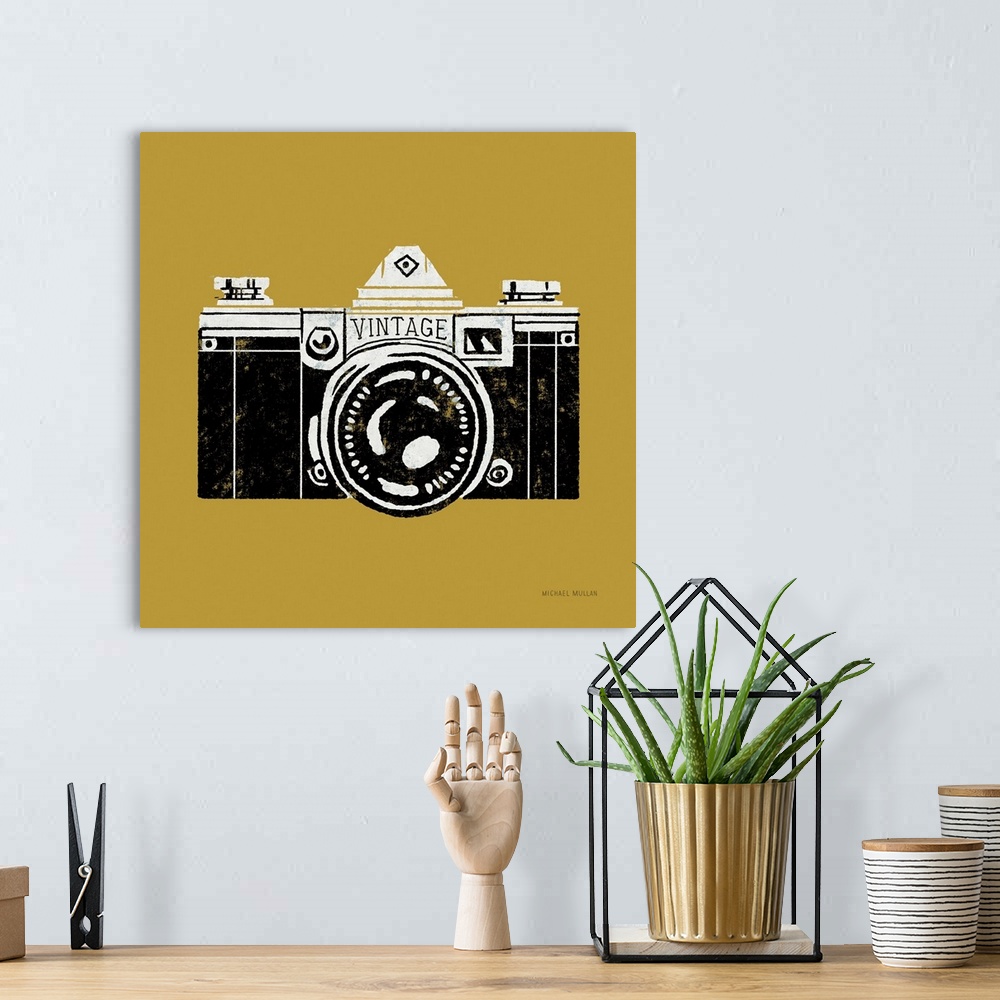 A bohemian room featuring Vintage Camera Yellow