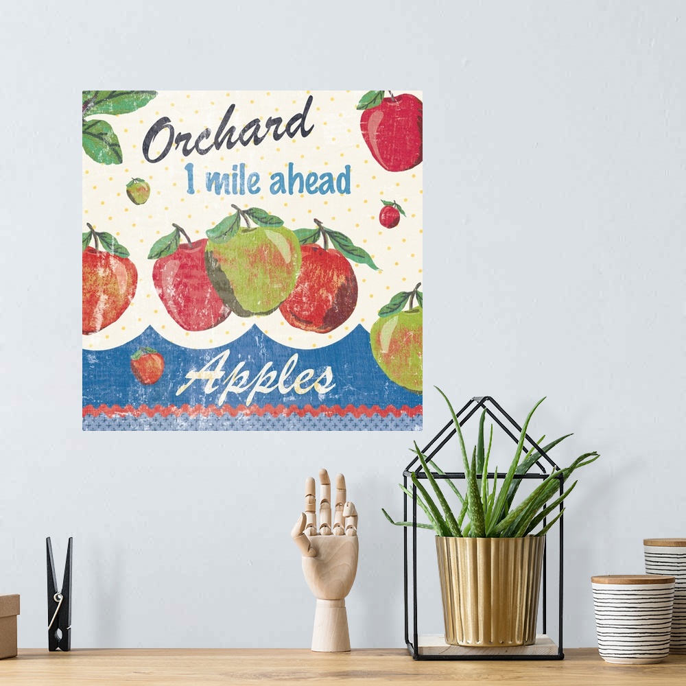 A bohemian room featuring Vintage Fruit Square III
