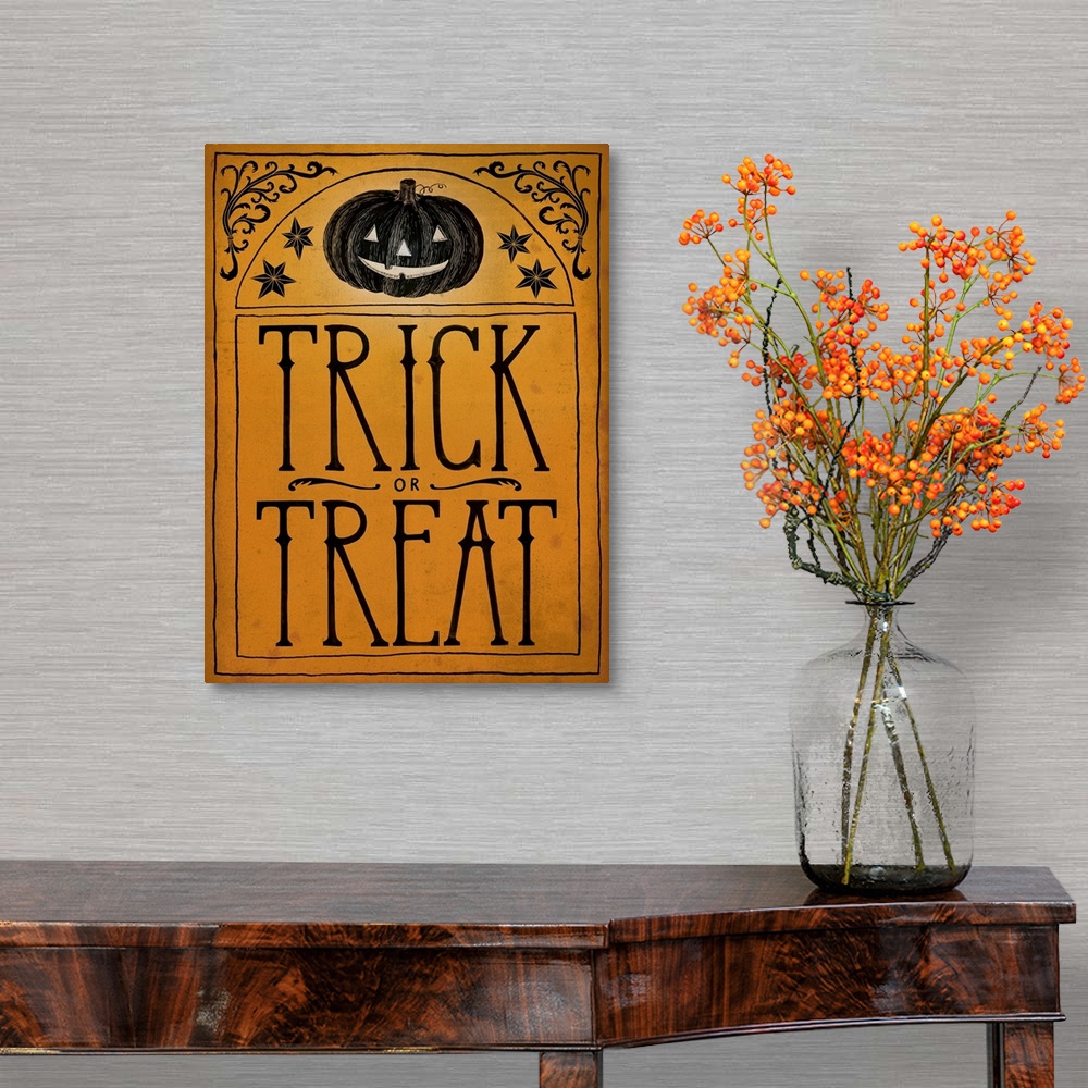 A traditional room featuring Decorative Halloween Wall Art