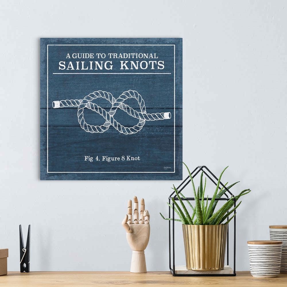 A bohemian room featuring "A Guide To Traditional Sailing Knots- Fig 4. Figure 8 Knot"