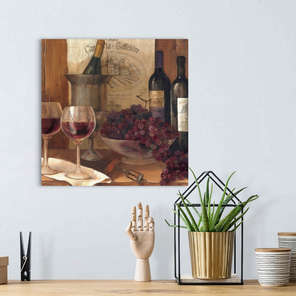 A bohemian room featuring Vintage Wine