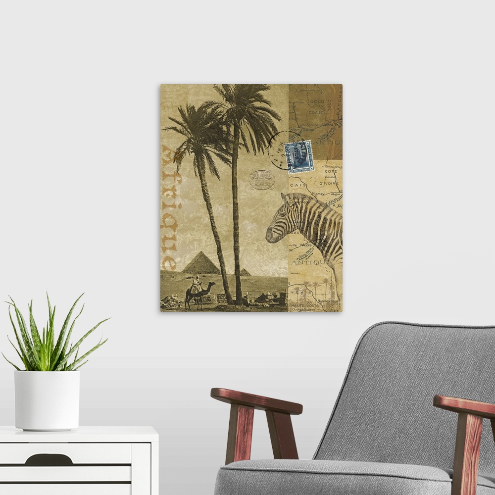A modern room featuring Voyage to Africa