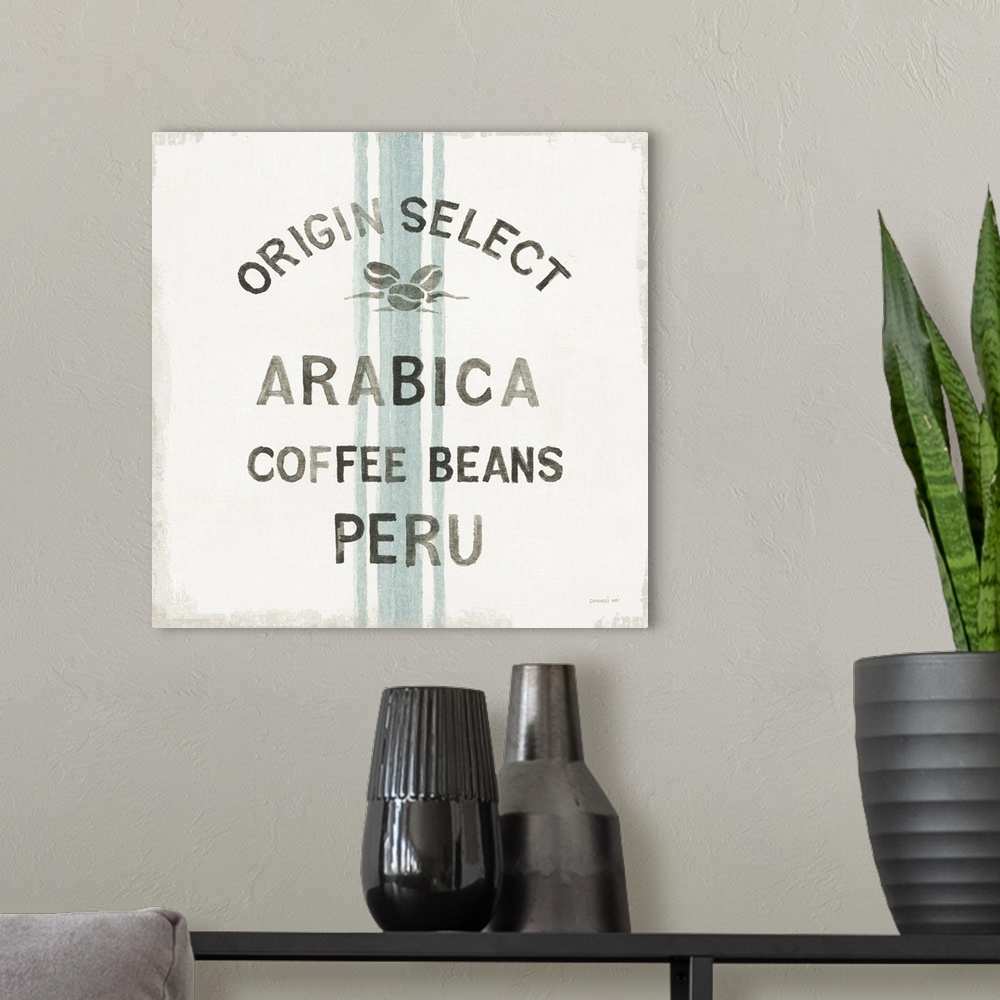 A modern room featuring Wake Me Up Coffee Sack I