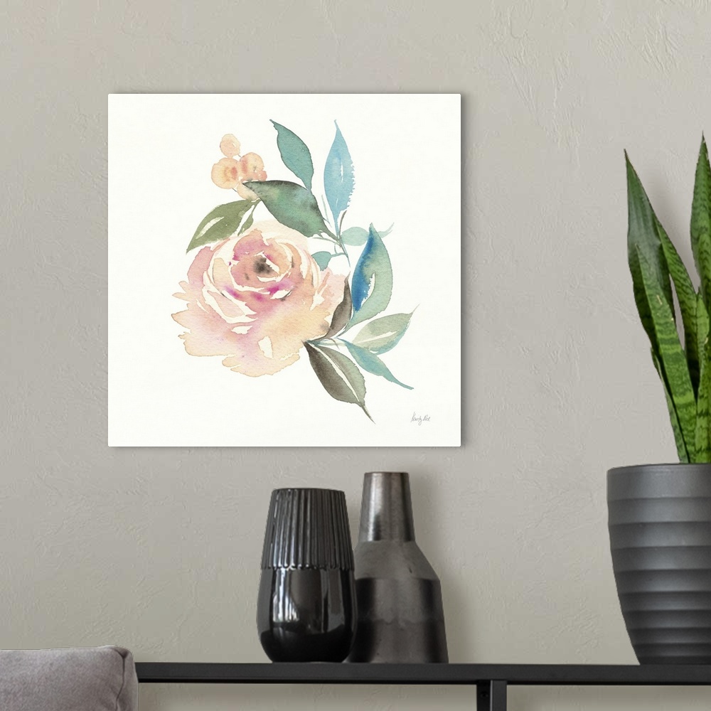 A modern room featuring Watercolor Blossom II