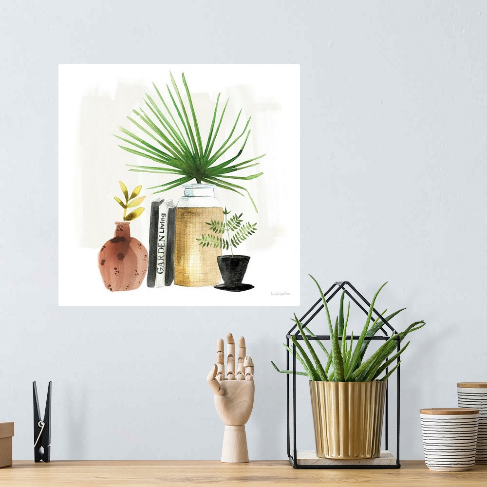 A bohemian room featuring Weekend Plants IV