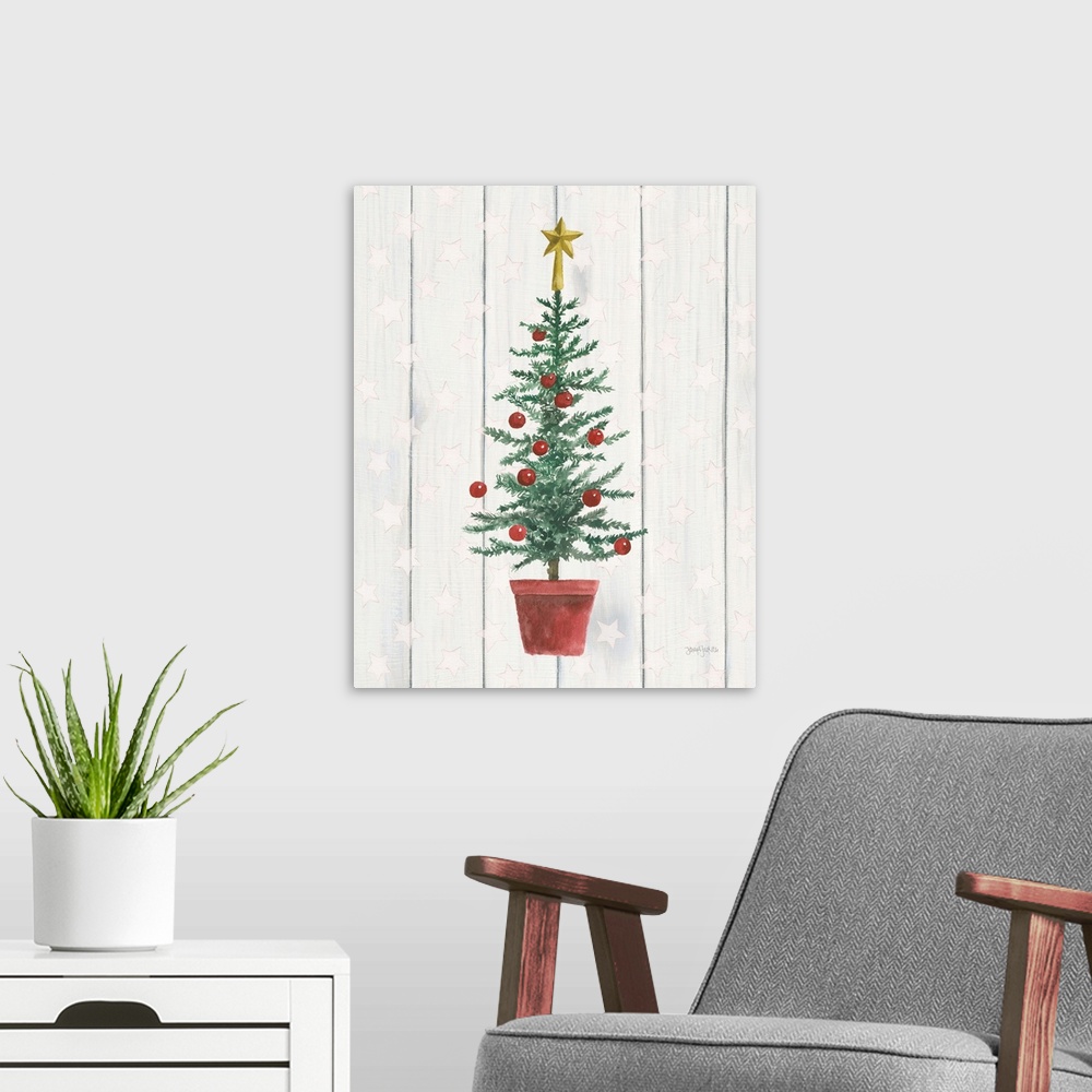 A modern room featuring Welcome Christmas IV