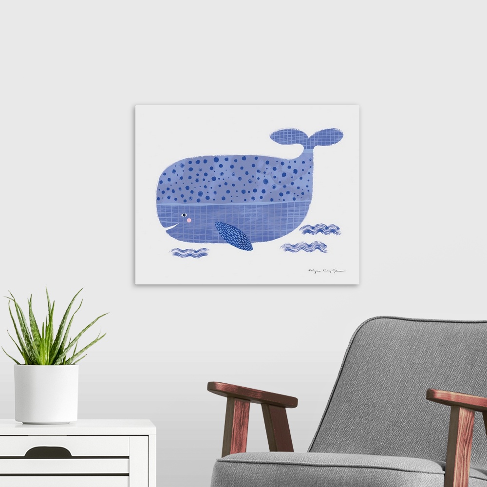 A modern room featuring Whale