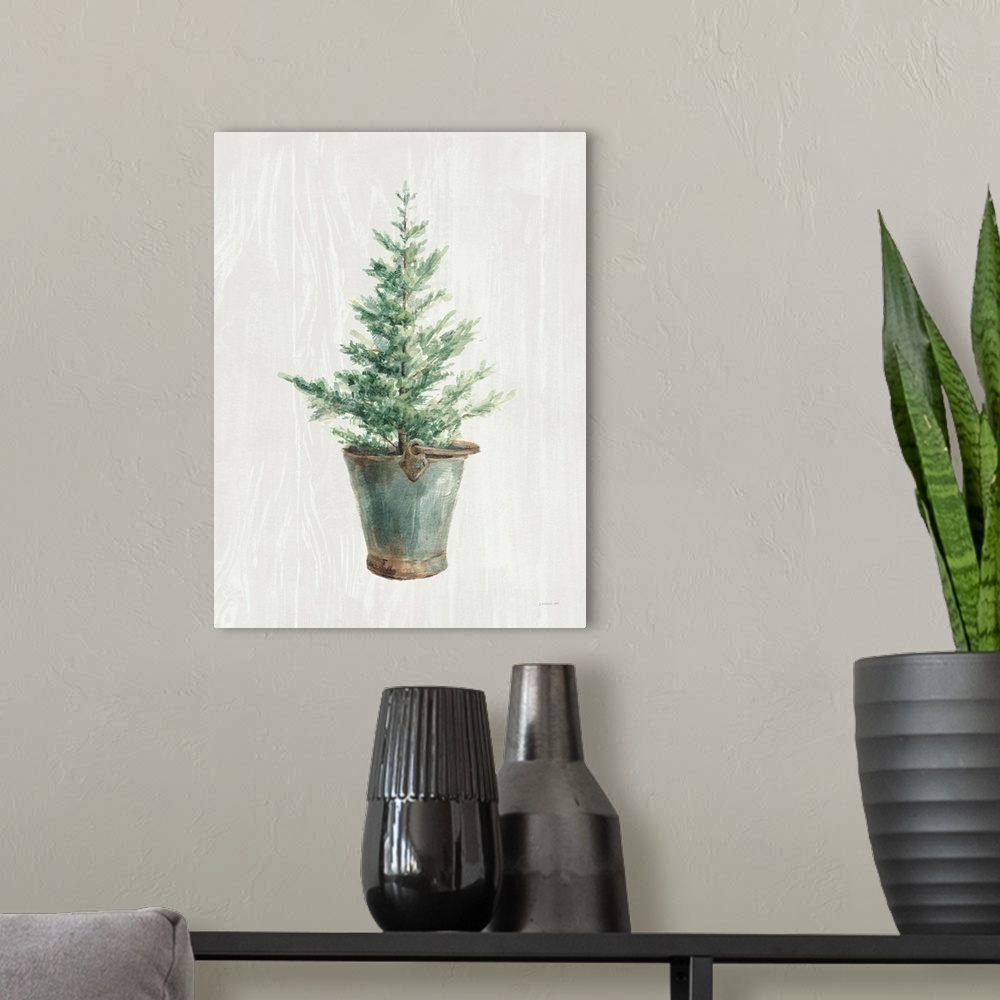 A modern room featuring White And Bright Christmas Tree I No Berries